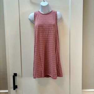 Madewell pink Sleeveless Striped Swing Dress – Size M